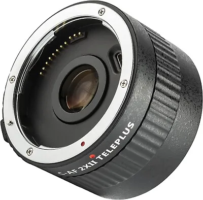 VILTROX  Black Auto Focus 2X Teleconverter Extender Converter For Canon EF Mount • £59.99