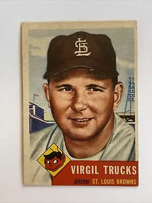 1953 Topps Baseball Vintage Card #96 Virgil Trucks ST LOUIS BROWNS NICE! • $5