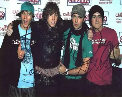 MCFLY Band X4 Danny Jones Tom Fletcher SIGNED AUTOGRAPHED 10 X8  RE-PHOTO PRINT • £9.99