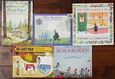 Lot 5 Barbara Cooney Vtg Children's Picture Books Roxaboxen Ox Cart Man • $12.99