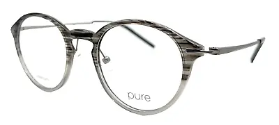 PURE - P-2006 035 48/20/145 - GRAY HORN GRAD - NEW Authentic TITANIUM EYEGLASSES • $84.84