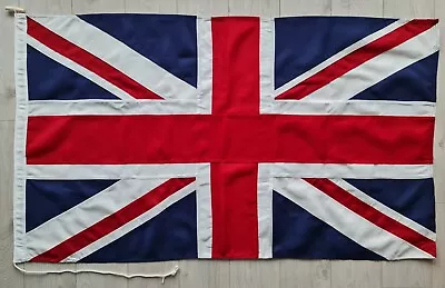 Union Jack MoD Premium Sewn Woven Flag 5x3ft Toggle UK Stitched Cotton Lik Cloth • £58