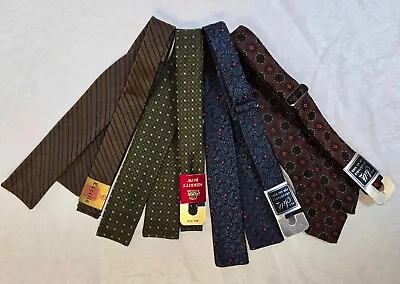 Lot Of 4 All Silk Adjustable Bow Ties NWT • $59