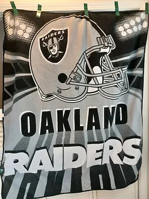 OaklandLas Vegas RaidersNFL Football 46 X 60 Throw BlanketFolds Up For Carry • $39.99