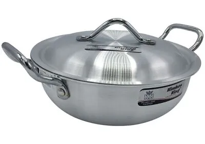 Aluminium Wok Kadai Stir Fry Karahi Cooking Pot Casserole Deep Fryer 28cm - 33cm • £22.90