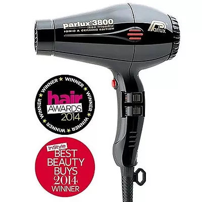 Parlux 3800 Ceramic Ionic Eco Friendly Hair Dryer Tool With 2 Nozzles AU Plug • $69.55