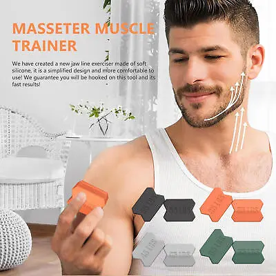Fitness Face Masseter Silicone Bite Muscle Facial Chew Jaw Exercise • £8.56