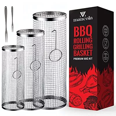 Bbq Net Tuberolling Grilling Basketrolling Grilling Baskets For Outdoor Grilling • $40.34