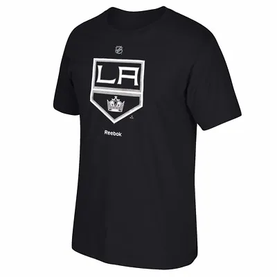 Los Angeles Kings NHL Reebok Black  Jersey Crest  Primary Logo Graphic T-Shirt • $12.99