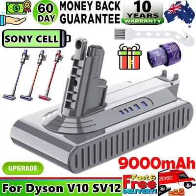 9000mAh Battery For Dyson Cyclone V10 SV12 Animal Absolute 969352-02 & Filter AU • $9.99