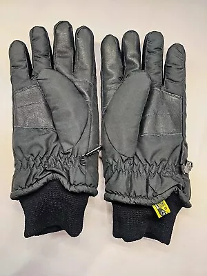 Kombi Men's Black Waterproof ( Leather  Polyester & 3M.  Ski Gloves Large Mens • $14.99