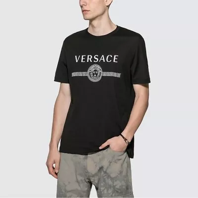 Versace Men's Logo Print Crewneck Short Sleeve T-Shirt US S • $200