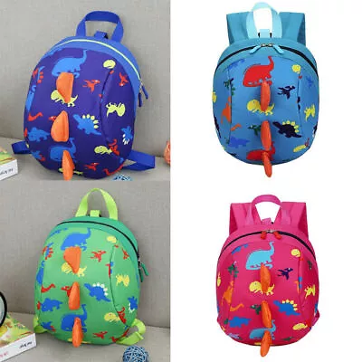 Cartoon Toddler Dinosaur Safety Harness Strap Bag Backpack With Reins For Kid UK • £5.99