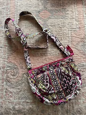 VERA BRADLEY Very Berry Floral Eclectic Floral Paisley Mini Crossbody Bag Purse • $31.99