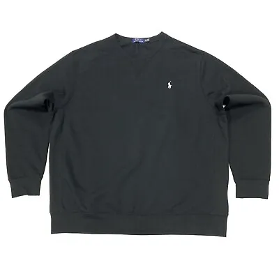 POLO RALPH LAUREN- Men's Fleece Crew Neck Sweatshirt- Charcoal-Large-Sale-AUC. • £14.99