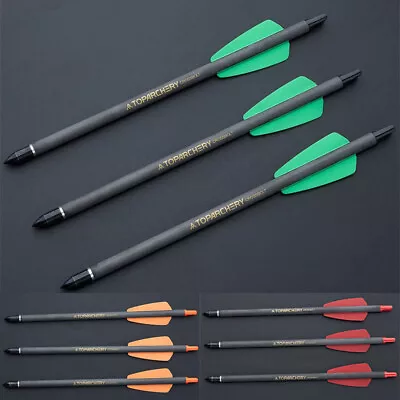 6/12pcs 7.5inch Carbon Bolts Arrows Spine 350 OD 7.5mm Bolts Hunting Shooting • $20.67