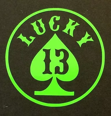 $3.95 • Buy LUCKY 13 DECAL STICKER 14 COLORS CAR For FORD CHEVY DODGE VW JDM HONDA Mazda