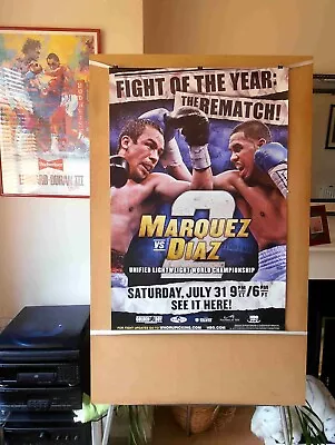 JUAN MANUEL MARQUEZ Vs. JUAN DIAZ 2 : Original HBO CCTV Boxing Fight Poster 30D • $105.68