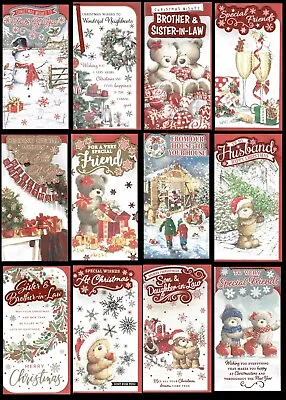 CHRISTMAS CARD Quality Cards CHOICE OF TITLE & DESIGN ~ For Family Or Friends • £1.26