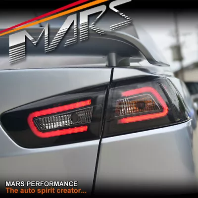 MARS Black Neon LED Tail Lights For Mitsubishi Lancer CJ CF & EVO X Sedan 07-19 • $499.99