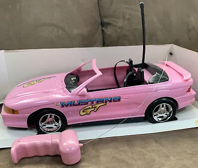 Mustang Gt Pink Convertible Remote Control 17” Car Great For Barbie Dolls Cute! • $254.75