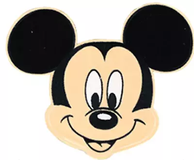 MICKEY MOUSE - DISNEY Character Face 3 1/2  - Embroidered Sew/Iron On Patch • $4.95