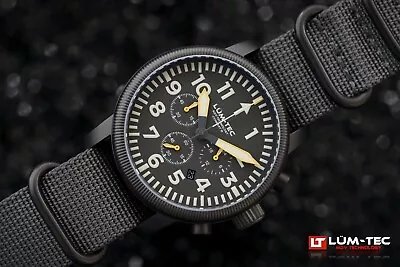 Lum-Tec Combat B55 Chrono W/ 2-yr Warranty W/ 2 Straps + Built In USA! -- NEW • $545