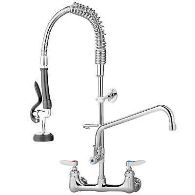 VEVOR Commercial Pre-rinse Faucet Wall Mount Kitchen Sink Faucet 36  W/ Sprayer • $114.07
