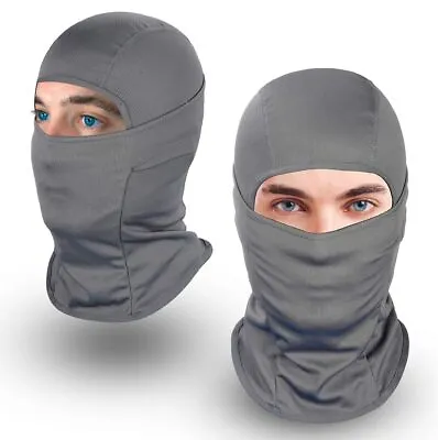 2PCS Balaclava Face Mask UV Protection Ski Sun Tactical Masks Gray For Men Women • $14.99