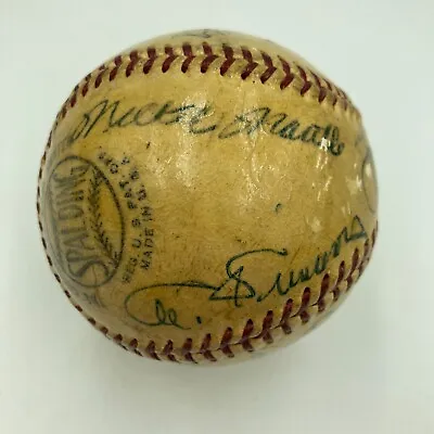 1955 Yankees Old Timers Day Signed Baseball Mickey Mantle Al Simmons JSA COA • $1349.10