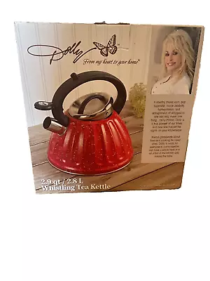 Vintage Dolly Parton • 3.3qt • Whistling Tea Kettle • Red • EUC HTF *Open Box* • $45