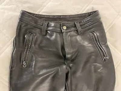 Vanson Full-Weight Black Leather Sportrider Technical Pants Size 30 • $199