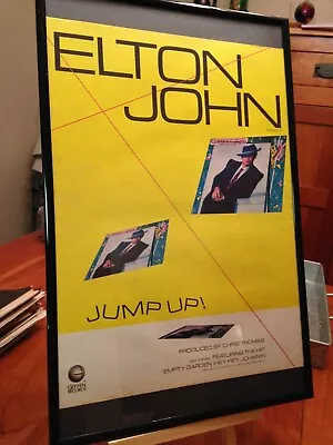 Big 11x17 Framed Elton John  Jump Up  /  Empty Garden  45 Single Lp Album Cd Ad • $44.95