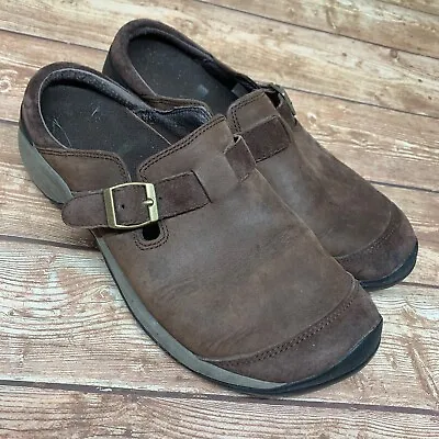 Merrell Encore Women's 10 Brown Leather Slip On Mule Clog Mule Buckle Bracken • $27.45