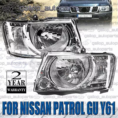 For Nissan Patrol GU Wagon Ute 2004-2015 Pair Left&Right Head Lights Front Lamp • $209.99