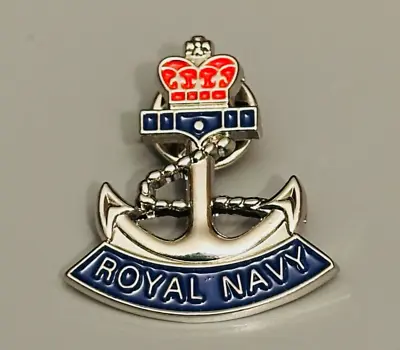 Royal Navy Anchor Military Lapel Pin Badge • £3.95