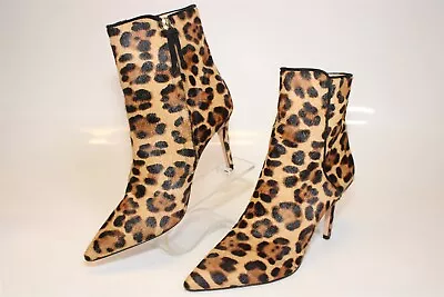 J. Crew Womens 6.5 Animal Print Calf Hair Booties Heels Boots K2720 • $15