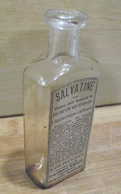 Salvatine Golden Gate Remedy For Rheumatism Bottle Bangor Maine • $14.99