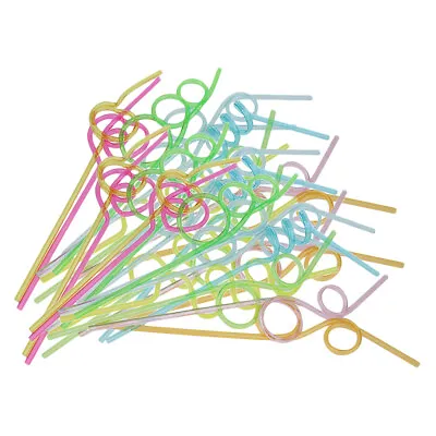 Pack Of 30 Looped Crazy Straw Kids Party Bag Fills • £8.84