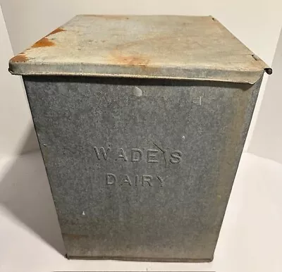 Vintage Wade Dairy Insulated Galvanized Milk Porch Box Cooler • $30