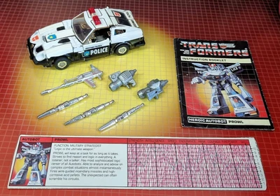 £76 • Buy Vintage Hasbro Transformers G1 Autobot Car Prowl Complete W/Insts & Techs