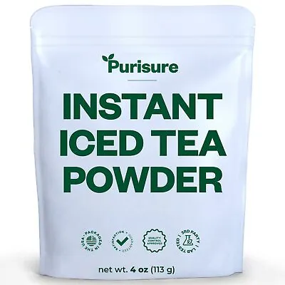 Purisure All-Natural Instant Iced Tea Powder 4oz Black Tea Extract 192 Servings • $13.95