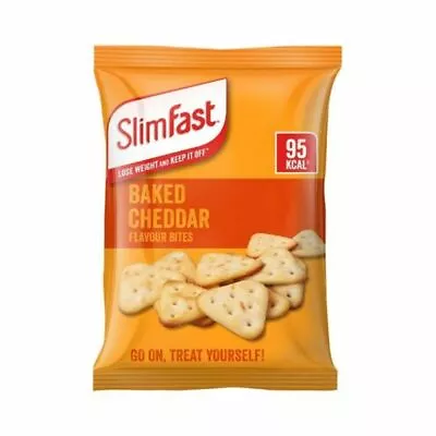 Slimfast Cheddar Snack Bites 12-Pack X 22g Bags 99 Cal Diet Treat Baked Crisps • £11.95