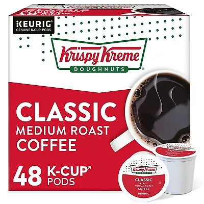 Krispy Kreme Classic Coffee Keurig K-Cup Pods Medium Roast 48/Box (373163) • $39.57