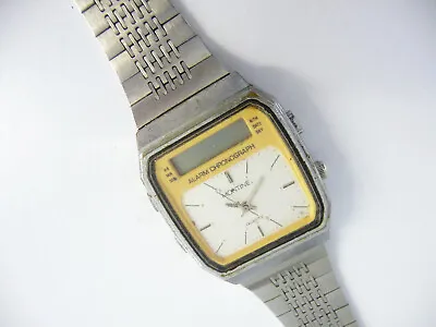 £14 • Buy Vintage Montine Wrist Watch; Dual Analogue Digital Face; Alarm Chronograph; 80's