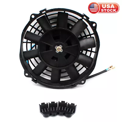 8  80W Motorcycle ATV Electric Cooling Fan Water Oil Cooler Radiator Universal • $40.79