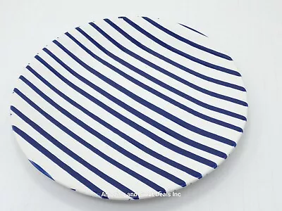 Vietri Net & Stripe Stripe Salad Plate 8.75  Made In Italy Earthenware • $29.99