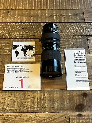 Vivitar Series 1 90-180mm F4.5 Flat-Field Macro Zoom VMC Caps Mount - Great • $145