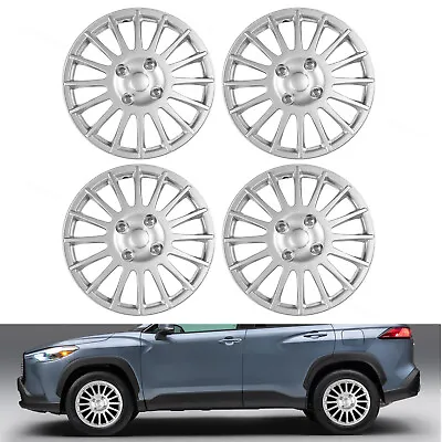 $30.98 • Buy 16  Wheel Covers Set Of 4 Universal Model Full Hub Caps Snap On Tire & Steel Rim