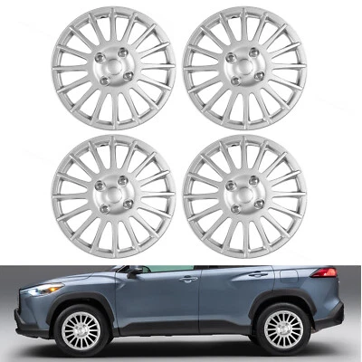 $30.98 • Buy 16  Wheel Covers Set Of 4 Universal Model Full Hub Caps Snap On Tire & Steel Rim